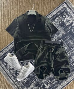 Pamučni Komplet Majica i Šorc Zelena