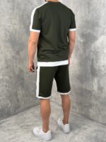 Muški zeleni sportsko casual komplet zadnji prikaz