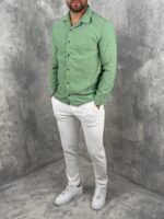 Muška slim fit rebrasta košulja modernog kroja za elegantne i casual kombinacije
