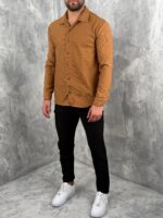 Muška slim fit rebrasta košulja modernog kroja za elegantne i casual kombina