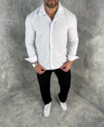 Muška rebrasta košulja i pantalone – Monaco Set