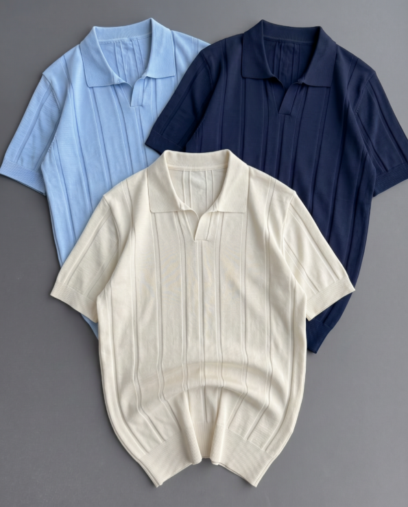Set 3 Premium Pletene Polo Majice - Italian Combo