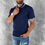 Muška premium rebrasta polo majica sa rajsferšlusom