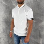 Muška premium rebrasta polo majica sa rajsferšlusom